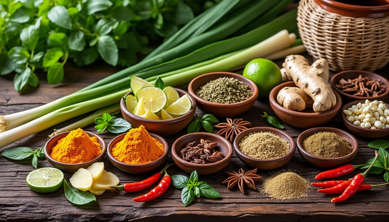 découvrez les épices typiques de la cuisine laotienne, leurs saveurs uniques et comment elles subliment les plats traditionnels du laos.